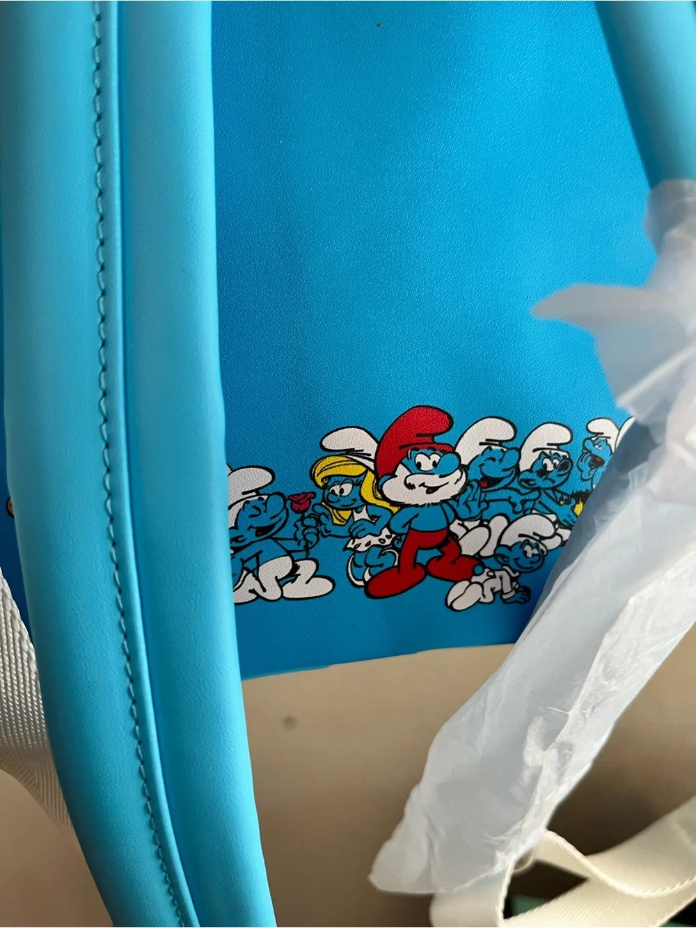 Smurfette Graphic Mini Backpack - Blue & Yellow